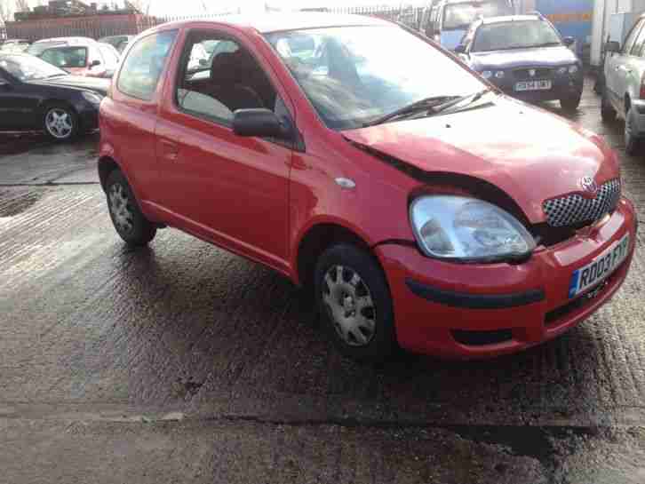 TOYOTA YARIS MANUAL 2003 2DOORS PETROL GOOD ENGINE GEAR SPARES OR REPAIRS