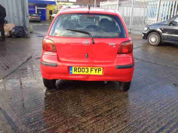 TOYOTA YARIS MANUAL 2003 2DOORS PETROL GOOD ENGINE GEAR SPARES OR REPAIRS