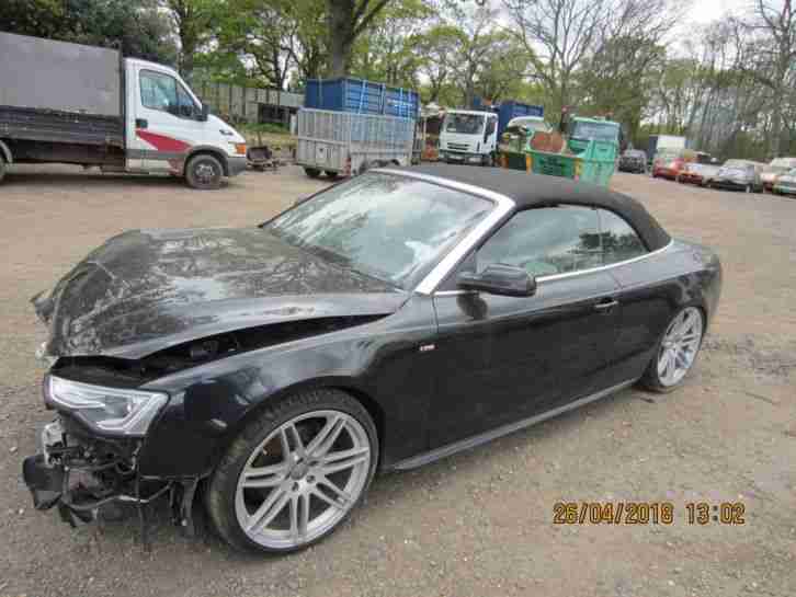 UNRECORDED AUDI A5 2014 CONVERTIBLE 3.0 TDI QUATTRO SPARES OR REPAIR DAMAGED