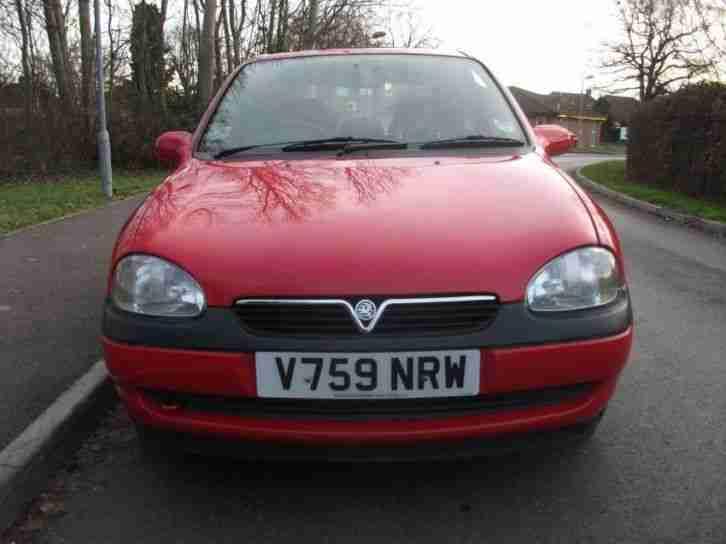 VAUXHALL CORSA 1.0 GLS 12V 2000 Petrol Manual in Red