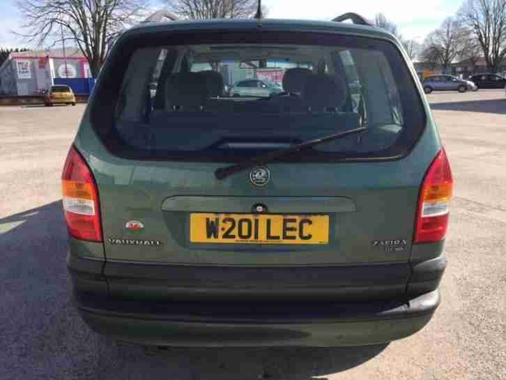 VAUXHALL ZAFIRA 1.6 2000 Petrol Manual in Green