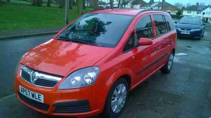 VAUXHALL ZAFIRA 1.6 LIFE 2007(57)2008 MODEL,RED BLACK TRIM 80,000 FSH,7-SEATS