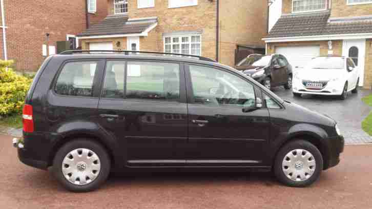 VW VOLKSWAGEN TOURAN 1.9 TDI PD DIESEL ESTATE 7 SEATER 102k FSH BLACK 6 SPEED