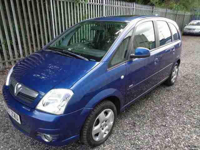 Vauxhall Meriva 1.6i 16v 2007 Design blue 5 door 56,000 miles m.o.t 18/07/20