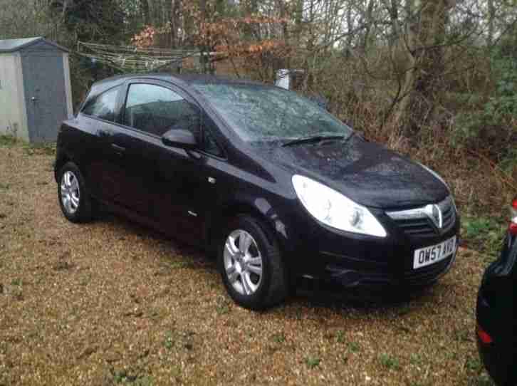 Vauxhall. corsa 1.2 3door black nice car. 57 plate not cat c or d hpi clear.