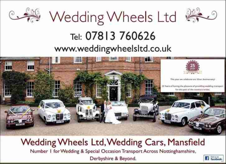 WEDDING CARS FROM £200 Nottinghamshire, Derbyshire & Beyond