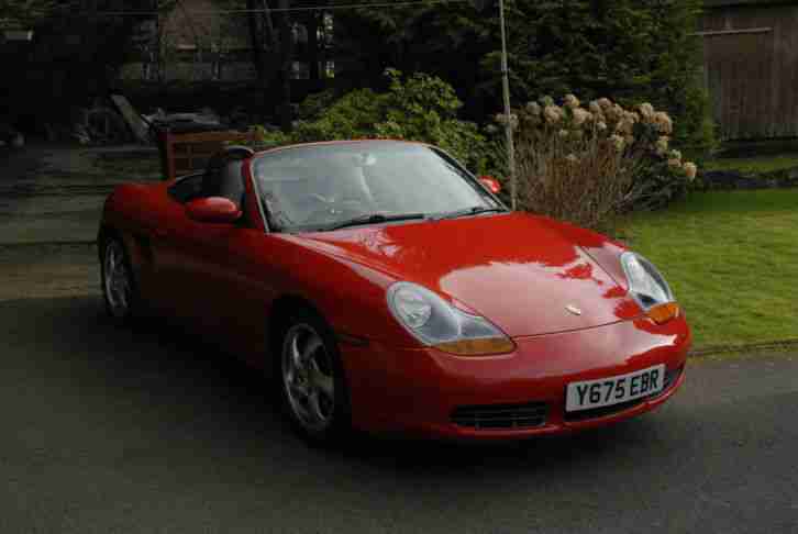 WOW porsche boxster s guards red 2001 49k stunning sports exhaust