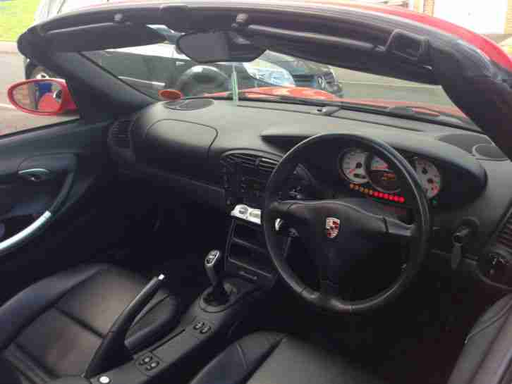  WOW porsche boxster s guards red 2001 49k stunning sports exhaust