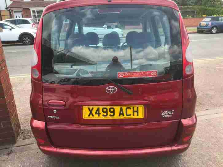 X 2000 Toyota Yaris 1.3 Automatic Verso.Lava Red,64000rm,Full mot,Drives lovely