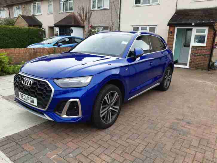 Audi Q5 S LINE 40 TDI QUATTRO 2.0 LITRE 204PS AUTO 8100 MLS 21 REG IN ULTRA BLUE