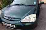 civic, green, automatic, 2002, 97,000m,