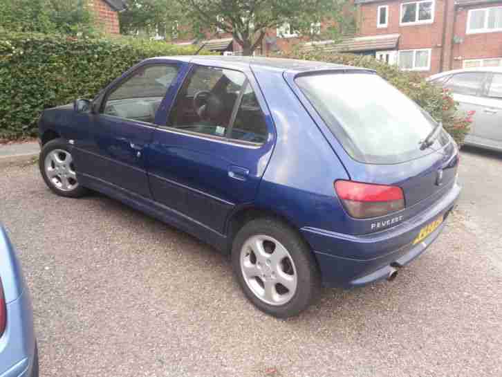 peugeot 306 y reg meridian blue 1.8 spares or repairs alloys tested