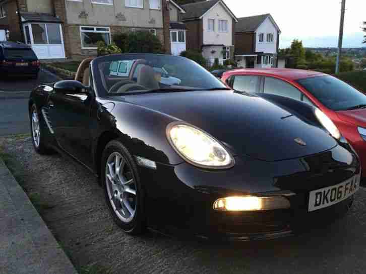 porsche boxster 2006 2.7 stunning black tan interior low mileage heated seats