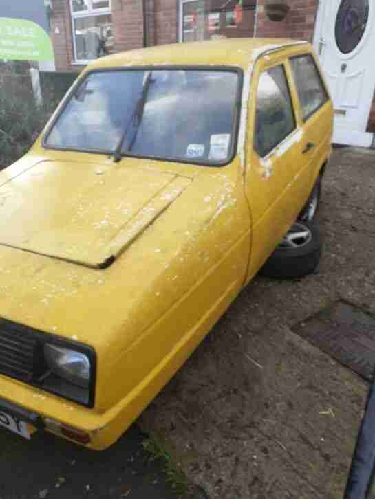 Reliant rialto three wheeler yellow spares or repairs starts classic unique 1983