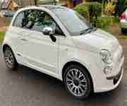 SUPERB MINT 2014 FIAT 500 1.2 CULT ONLY 39,749 MILES ONE OWNER FSH LEATHER SEATS