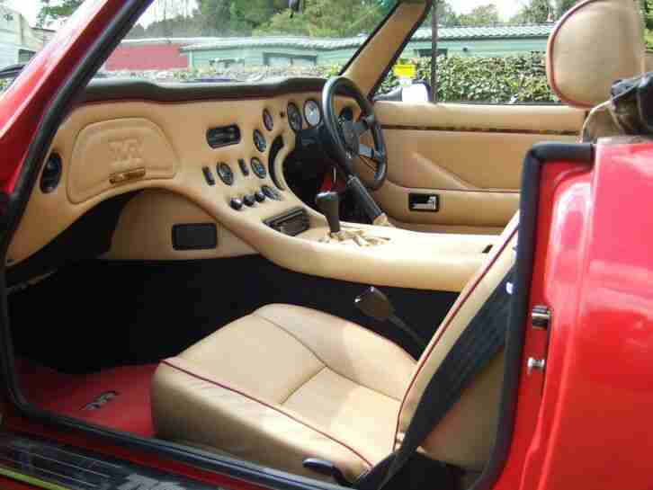 tvr s2 1989 full service history monza red with hide trim