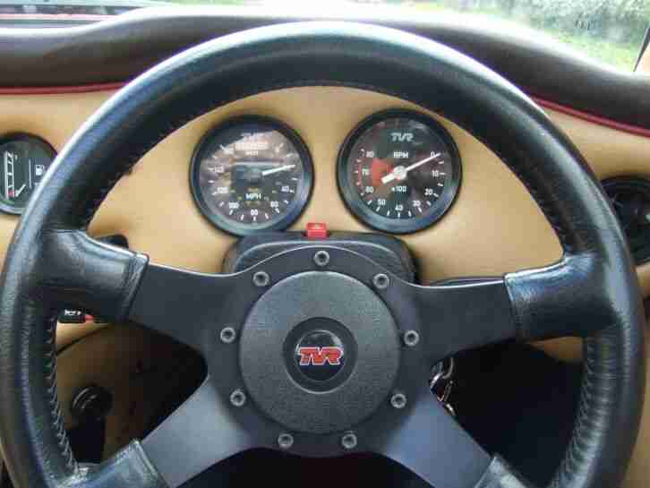 tvr s2 1989 full service history monza red with hide trim