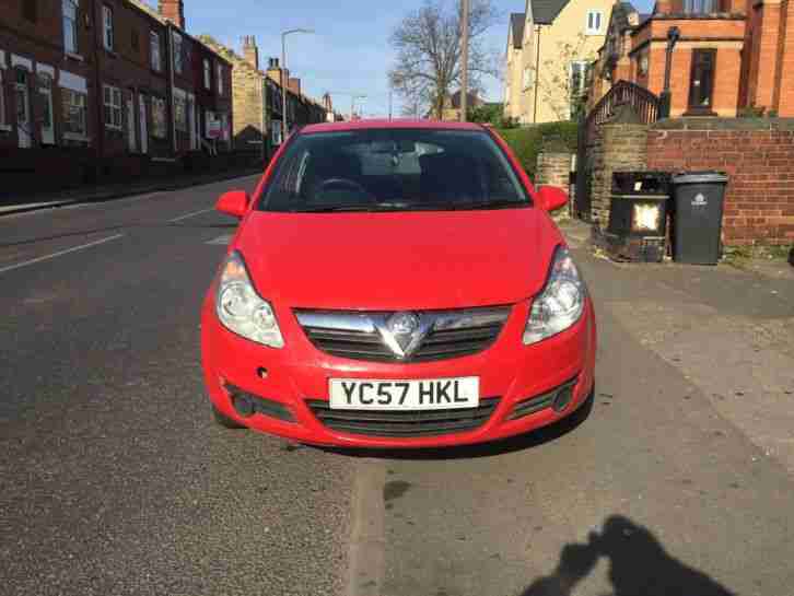 Vauxhall corsa 1.0L red 2007 hatchback 12 months mot only 66000 miles